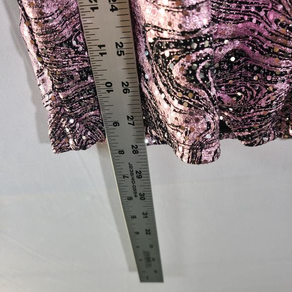 AsYou Sequin-Pink Plunge Zip Front Backless Romper W/ Zebra Pattern US 10 UK 12 - Picture 9 of 10